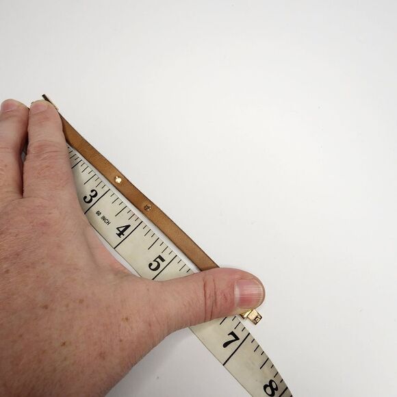 NWOT Fossil Leather Bracelet with Rose Gold Plate Closure Rhinestones - Picture 3 of 7